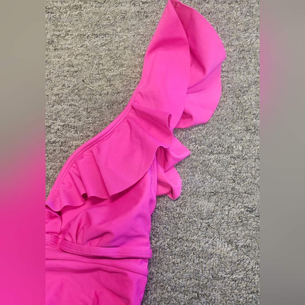 Pink Ruffled One-Piece Swimsuit... - Picture 3 of 5